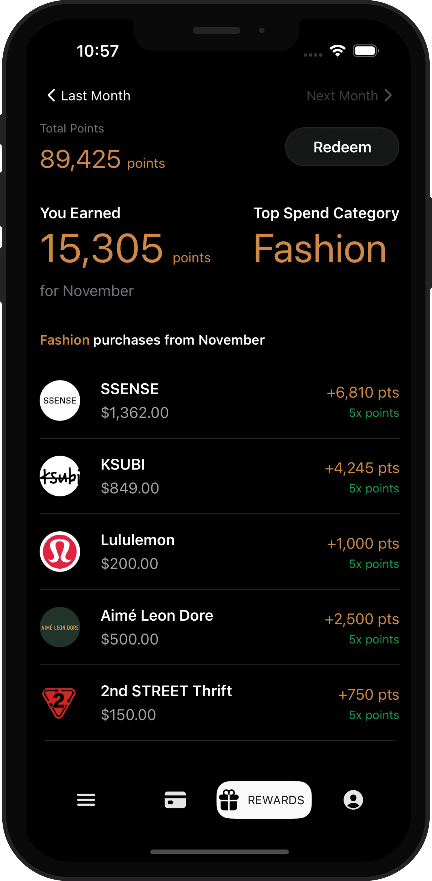 Rewards screen 1