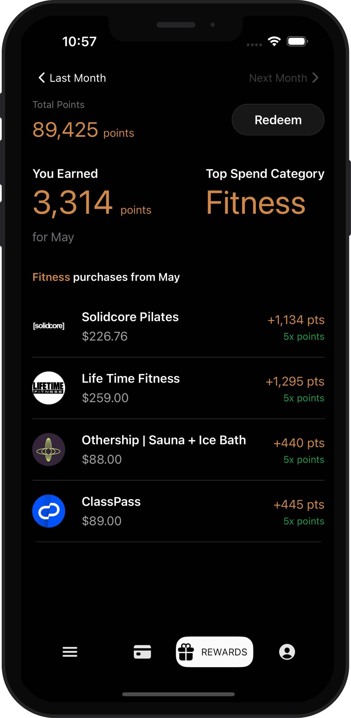 Rewards screen 2